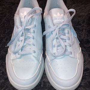 baby blue adidas ortholite shoes